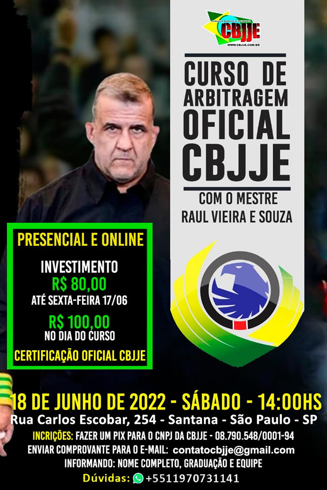 CURSO OFICIAL DE ARBITRAGEM CBJJE – 2021 – REALIZADO